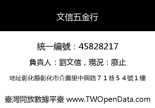 文信五金行