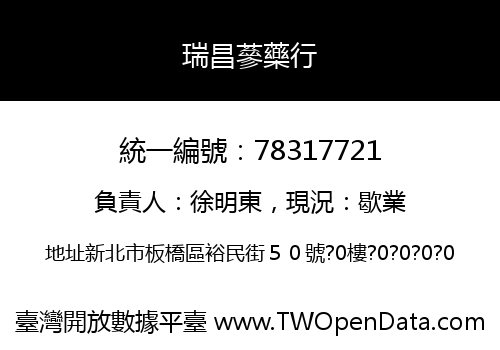 瑞昌蔘藥行
