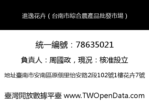 進逸花卉（台南市綜合農產品批發市場）