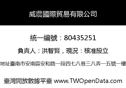 威農國際貿易有限公司
