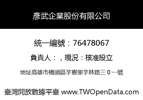 彥武企業股份有限公司