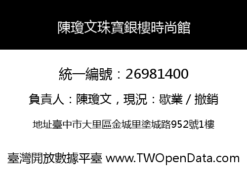 陳瓊文珠寶銀樓時尚館