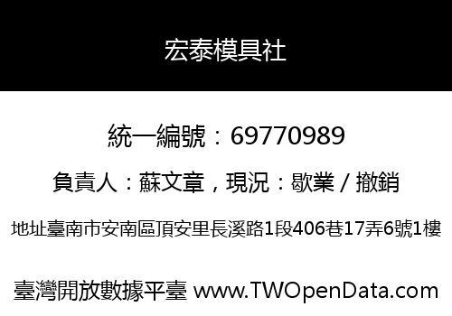 宏泰模具社