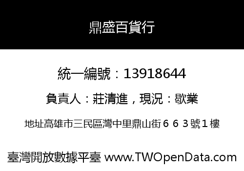 鼎盛百貨行