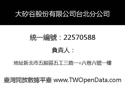 大矽谷股份有限公司台北分公司