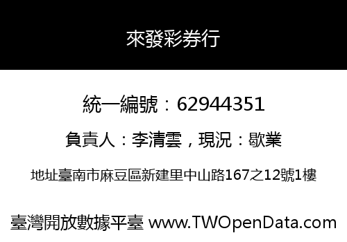 來發彩券行