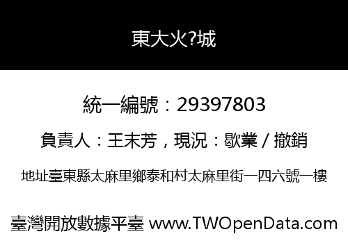 東大火?城