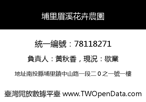 埔里眉溪花卉農園