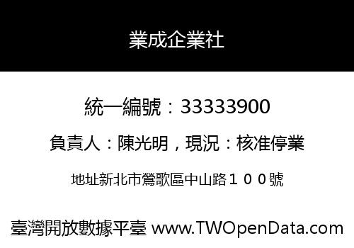業成企業社