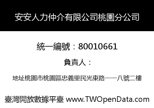 安安人力仲介有限公司桃園分公司