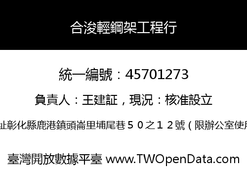 合浚輕鋼架工程行
