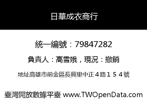 日華成衣商行