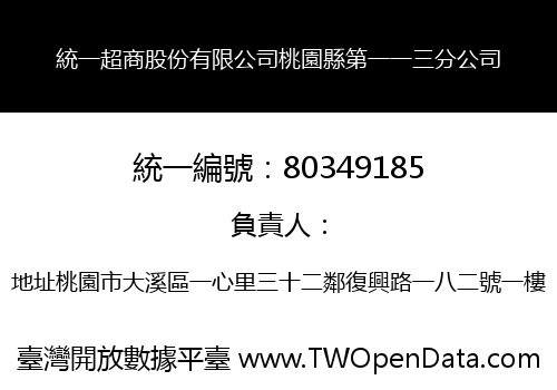 統一超商股份有限公司桃園縣第一一三分公司