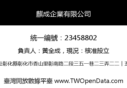麒成企業有限公司