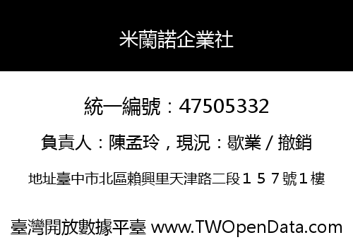 米蘭諾企業社