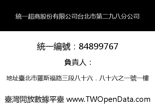 統一超商股份有限公司台北市第二九八分公司