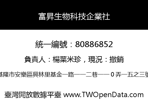 富昇生物科技企業社