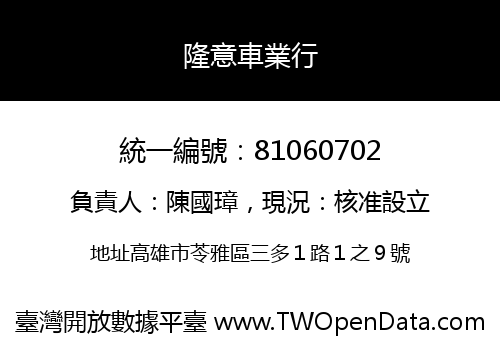 隆意車業行