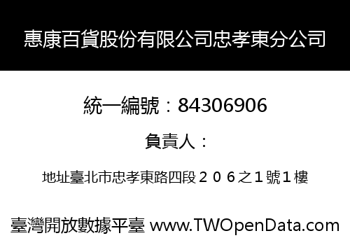 惠康百貨股份有限公司忠孝東分公司