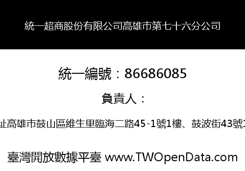 統一超商股份有限公司高雄巿第七十六分公司