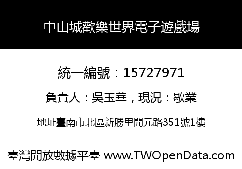 中山城歡樂世界電子遊戲場