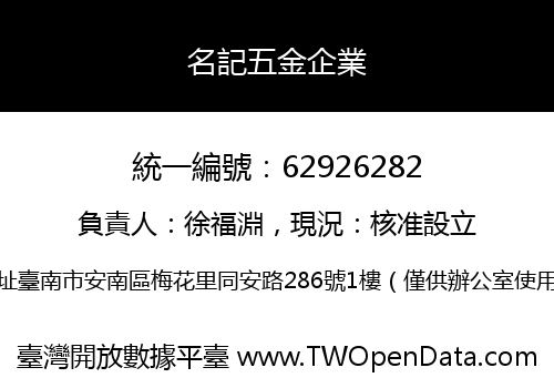 名記五金企業