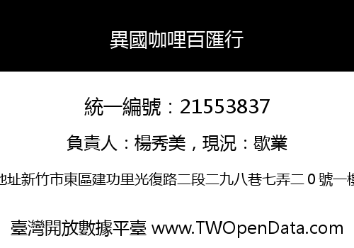 異國咖哩百匯行