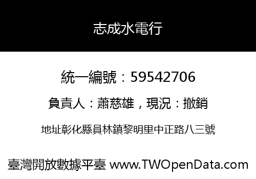 志成水電行