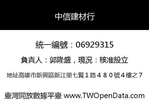 中信建材行