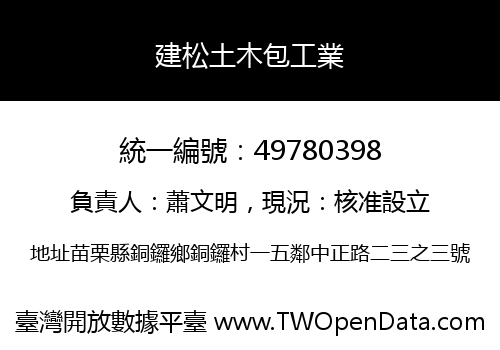 建松土木包工業