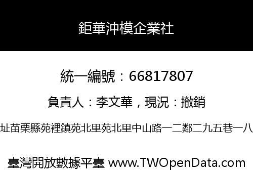 鉅華沖模企業社