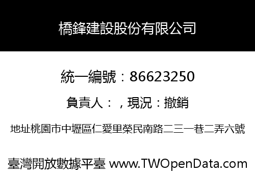 橋鋒建設股份有限公司