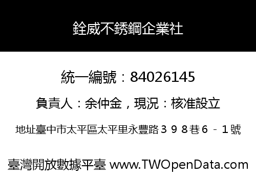 銓威不銹鋼企業社