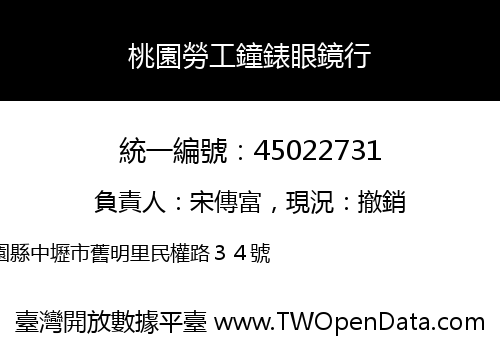 桃園勞工鐘錶眼鏡行
