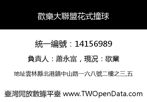 歡樂大聯盟花式撞球