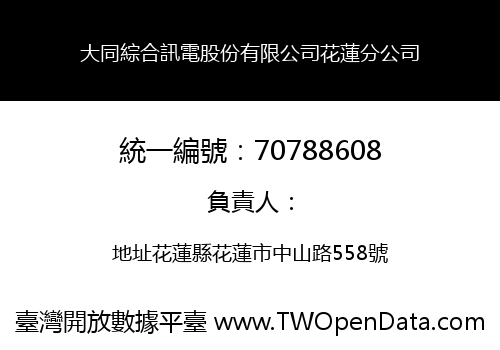 大同綜合訊電股份有限公司花蓮分公司
