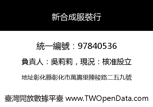 新合成服裝行