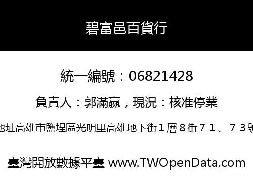 碧富邑百貨行