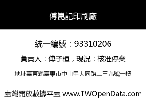 傅崑記印刷廠