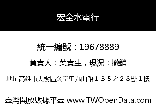 宏全水電行
