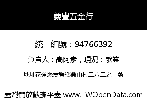 義豐五金行
