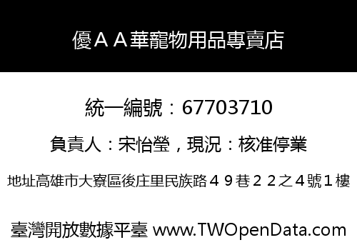 優ＡＡ華寵物用品專賣店