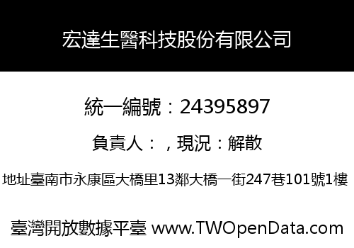 宏達生醫科技股份有限公司