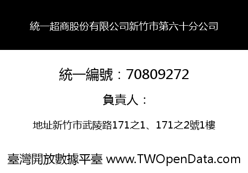 統一超商股份有限公司新竹市第六十分公司