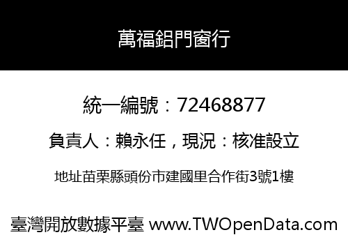萬福鋁門窗行