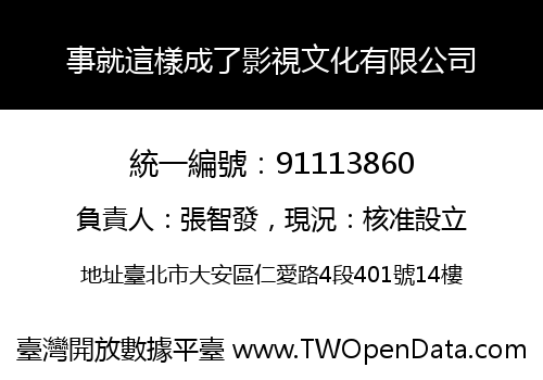 事就這樣成了影視文化有限公司