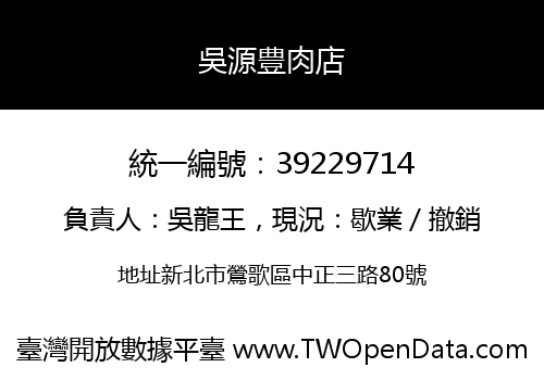 吳源豊肉店