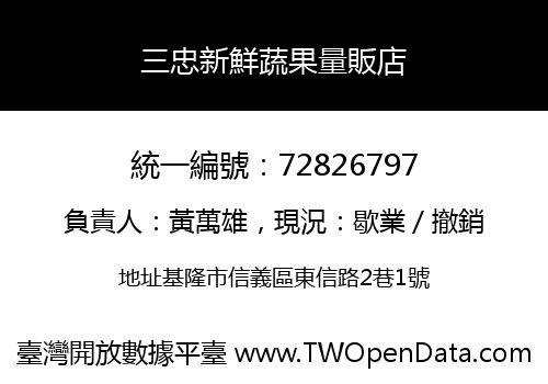 三忠新鮮蔬果量販店