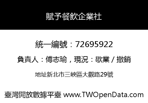 賦予餐飲企業社