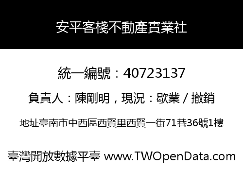 安平客棧不動產實業社